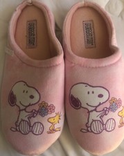 PEANUTS SNOOPY  WOODSTOCK SPRING Slippers Women  s Sm. 5/6 Mule  s NEW FREE SHIP.
