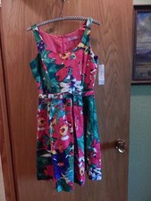 Eliza J Vibrant Floral Work to Cocktail Classic Dress So Cute!!! NWT 6