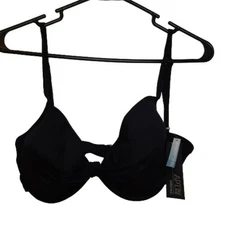 NWT Sz 16 Apt 9 Black Bikini Underwire Swimsuit Bathing Suit Separates TOP ONLY