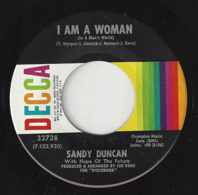  SANDY DUNCAN I Am A Woman/HOPE OF THE FUTURE Liberation Now POP 1970 45RPM 