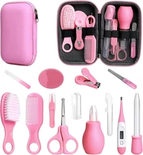 Baby Healthcare and Grooming Kit, 14 in 1 Baby Safety Set Newborn Nursery Health
