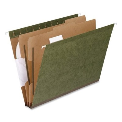Esselte ESS59254 Hanging Folder w/ Dividers Green 2'' Expansion 10/Box