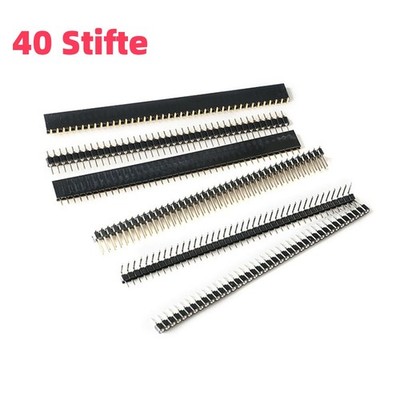 Einzel/Doppel 40 Pins Stiftleiste  2,54mm Pin Header Breadboard Symmetrische