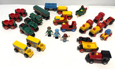 Lot of Brio Trains and Accessories - 23 trains Metal, Plastic Wood and 3 Figures