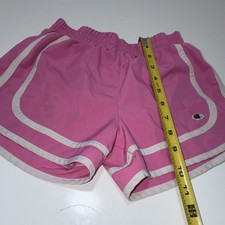Champion Girls Athletic Shorts Pink White Elastic Waist Size S 7/8 