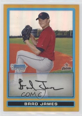2009 Bowman Chrome Prospects Gold Refractor 37/50 Brad James #BCP195 0q3