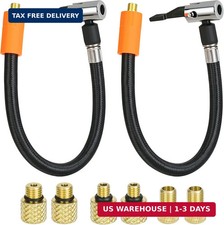 2PCS Portable Air Pump Inflator Hose Replacement with 360 Degree Air Chuck