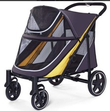 Large Dog Stroller All Terrain 4 Wheels One Click Foldable Pets Up To 88lbs New
