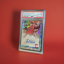 2019 Topps Chrome Update Autos Zach Plesac X-Fractor #ZP PSA 10 Pop 3 RC #4/125