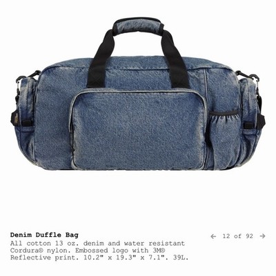 Supreme Denim Duffle Bag Washed Indigo | eBay