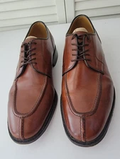 Johnston & Murphy Brown Leather Oxfords Men's 9.5 D/B #59-31210 Derby Split Toe