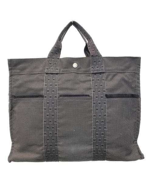 HERMES black leather handbag luxury designer tote