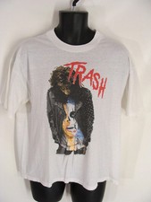 Vintage 80s 90s Alice Cooper rock band remake white tee QT1022