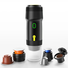 Portable Espresso Maker – 3-in-1 Travel Coffee Machine for Car & Home