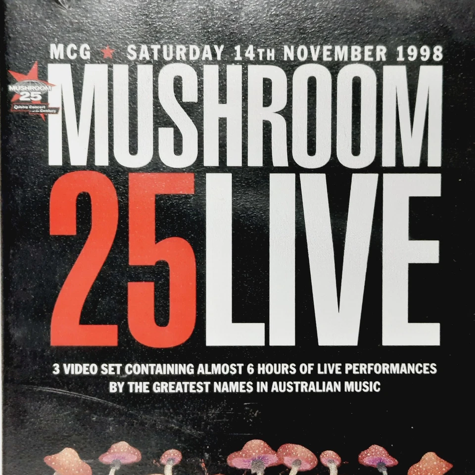 Mushroom 25 Live 3x Video 1998 VHS Box Set Australian PAL (Vol 2 & 3 Sealed) MCG - image 3 of 4