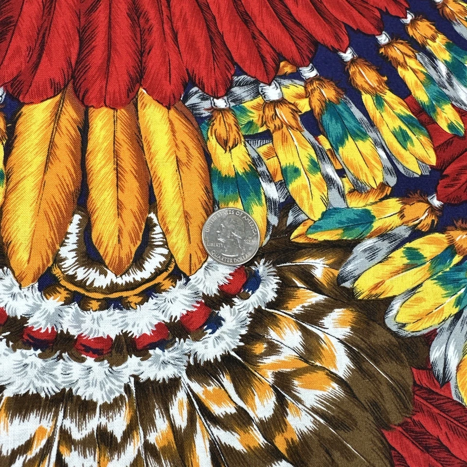 Lot of Vtg Alexander Henry Fabrics Women Horse Rider Feathers Southwest Cactus - Image 4 of 4