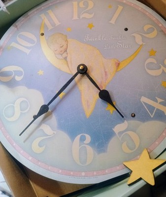  Story Time Collection Twinkle Twinkle Little Star Nursery Clock Time works 
