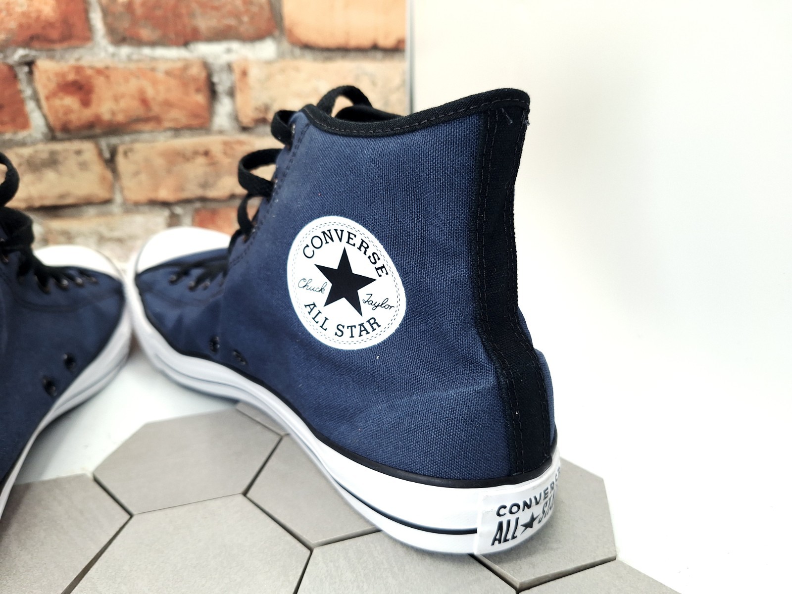 Converse Chuck Taylor All Star Hi Navy Blue Black Sneakers Men’s Size 14 thumbnail 7