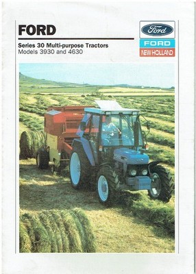 FORD 3930 4630 INCL SYNCHRO SHUTTLE TRACTOR ORIG. 1988 FACTORY UK SALES BROCHURE