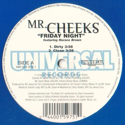 Mr Cheeks - Friday Night - USA 12'' Vinyl - 2002 - Universal Records