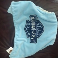 Harley Davidson Baby Diaper Cover Adjustable Fit Blue Motorcycle Size 6-24 Mos