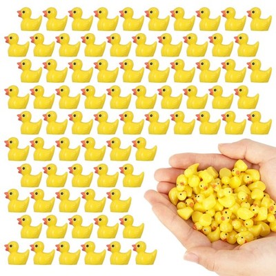 Lot of 100 Mini Resin Ducks, Mini Resin Duck Small Figurines Mini Ducks Figurines ...
