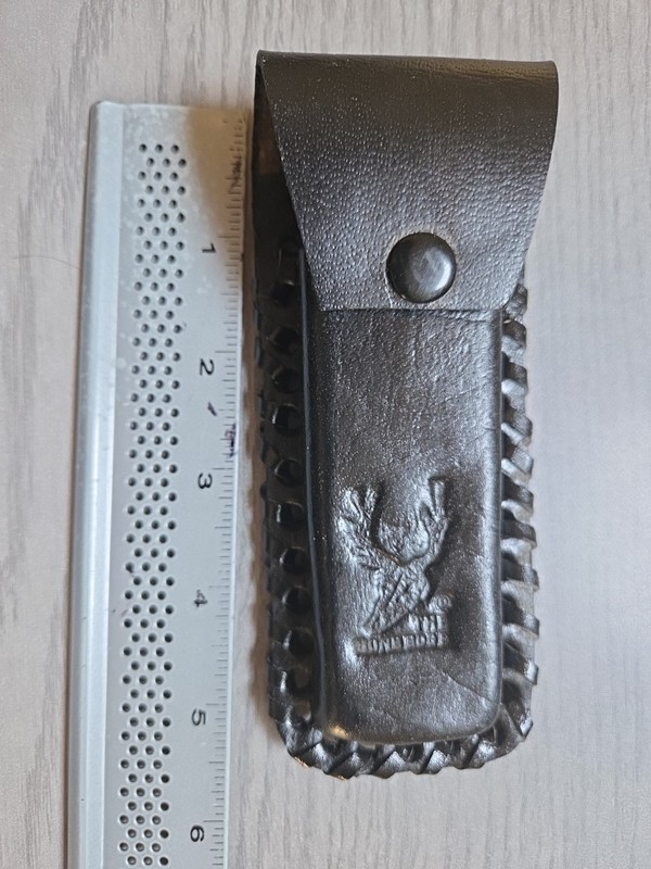 Black Leather Belt Sheath 4in.