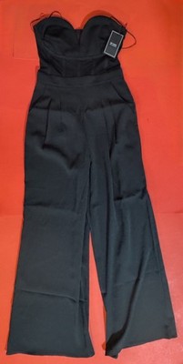 EB Luxe Spaghetti Strap Wide Leg Black Jumpsuit Women's Small NEW