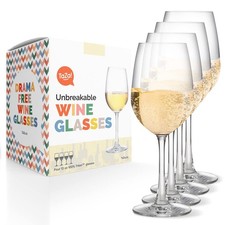 Outdoor Plastic Wine Glasses With Stem 12oz Unbreakable Tritan Stemware F...