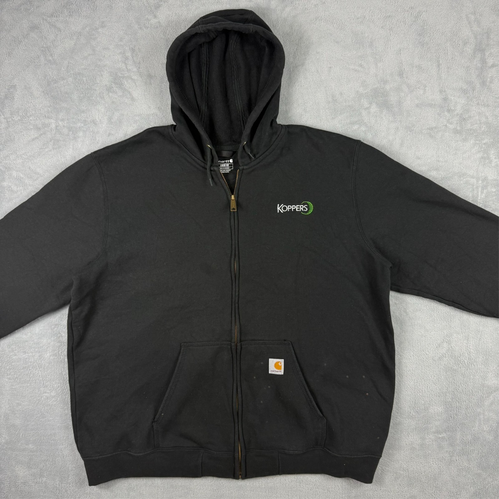 Vintage Carhartt 90's Heavyweight Lined Black Loose Fit Size 2XL Pullover Hoodie image 2
