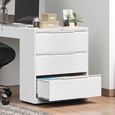 3 Drawer Large Metal Filing Storage Cabinet with Locking for Letter/legal Office