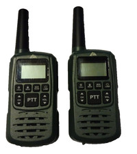 2 Ozark Trail Green Weatherproof Walkie Talkies Radio Tested B2