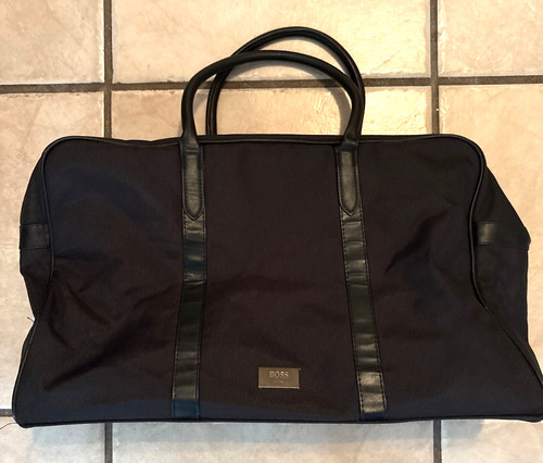 Hugo Boss Parfums Black Nylon Weekender Duffle Bag