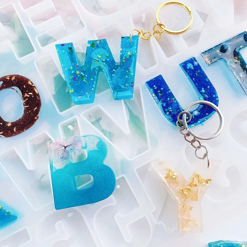 DIY Silikonform Buchstaben Zahlen für Epoxidharz Schmuck und Anhänger - Bild 3 von 4