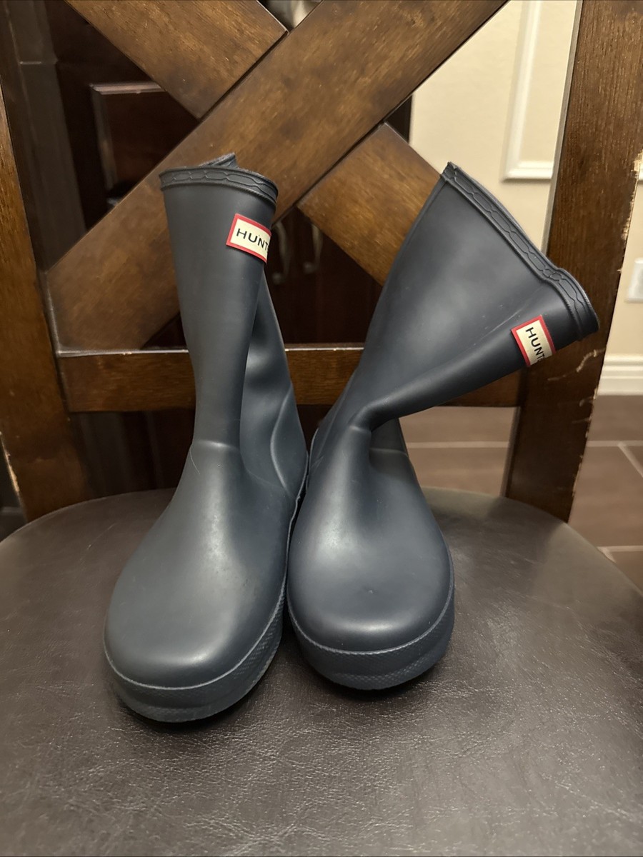 Hunter Waterproof Rain Boots in Grey/Blue Pull Tabs Women main image 2