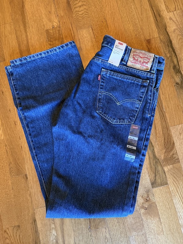 Levi's Mens 517 Bootcut Jeans Sits At Waist Slim Through Thigh Blue Size 36 X 36