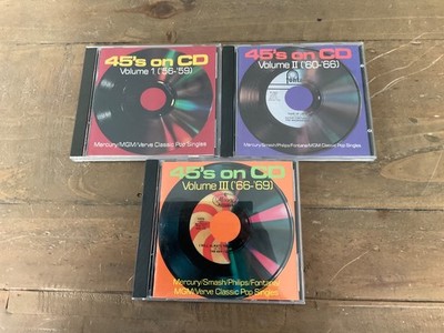 45's on CD, Lot Of 3 CD s! Vol. 1 2 3, Various Artists, 1956-1969 Compilations