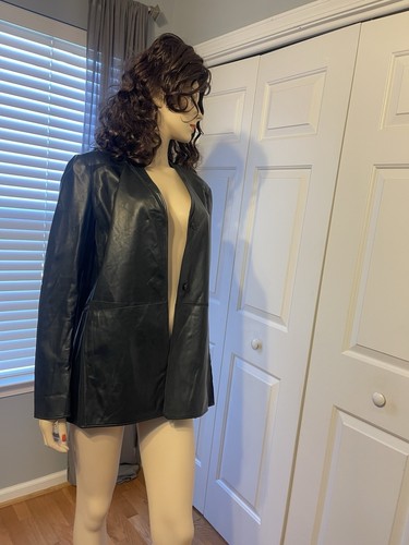 Giacca/blazer nuova JIL SANDER morbida pelle antracite TG 10 (US) vendita al dettaglio $3345 Italia - Foto 6 di 14
