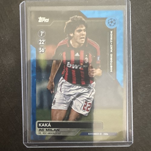 Kaka [Icy Blue Foilboard] #HH-1 2023 Topps UEFA Club Historic Hat Trick card