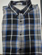 Jacek &Jones Premium Denver Plaid Shirt-large, Blue/grey/black Checkered