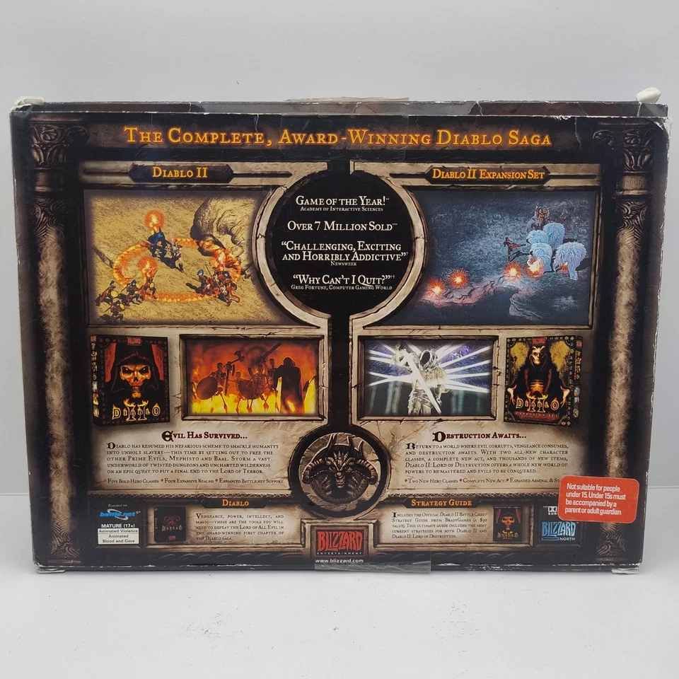Diablo: Battle Chest PC Game Boxed Expansion Set Strategy Guide Vintage PC 2001 - Image 2 of 4
