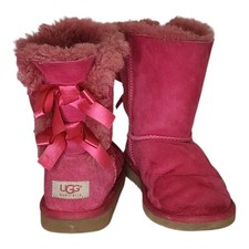 UGG Kids Bailey Bow II hot pink size 4 Big Kid