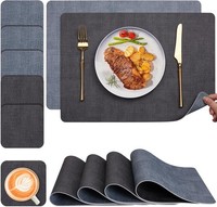 Myir JUN Tischset Abwaschbar Kunstleder 6Er Set 43X30