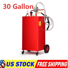 30 Gallon Fuel Caddy Fuel Storage Tank Wmanual Transfer Pump Gasoline Diesel Us
