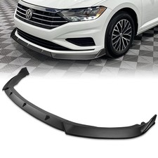 3pc Front Bumper Lip Spoiler For 2019-2021 Volkswagen Jetta Unpainted Black