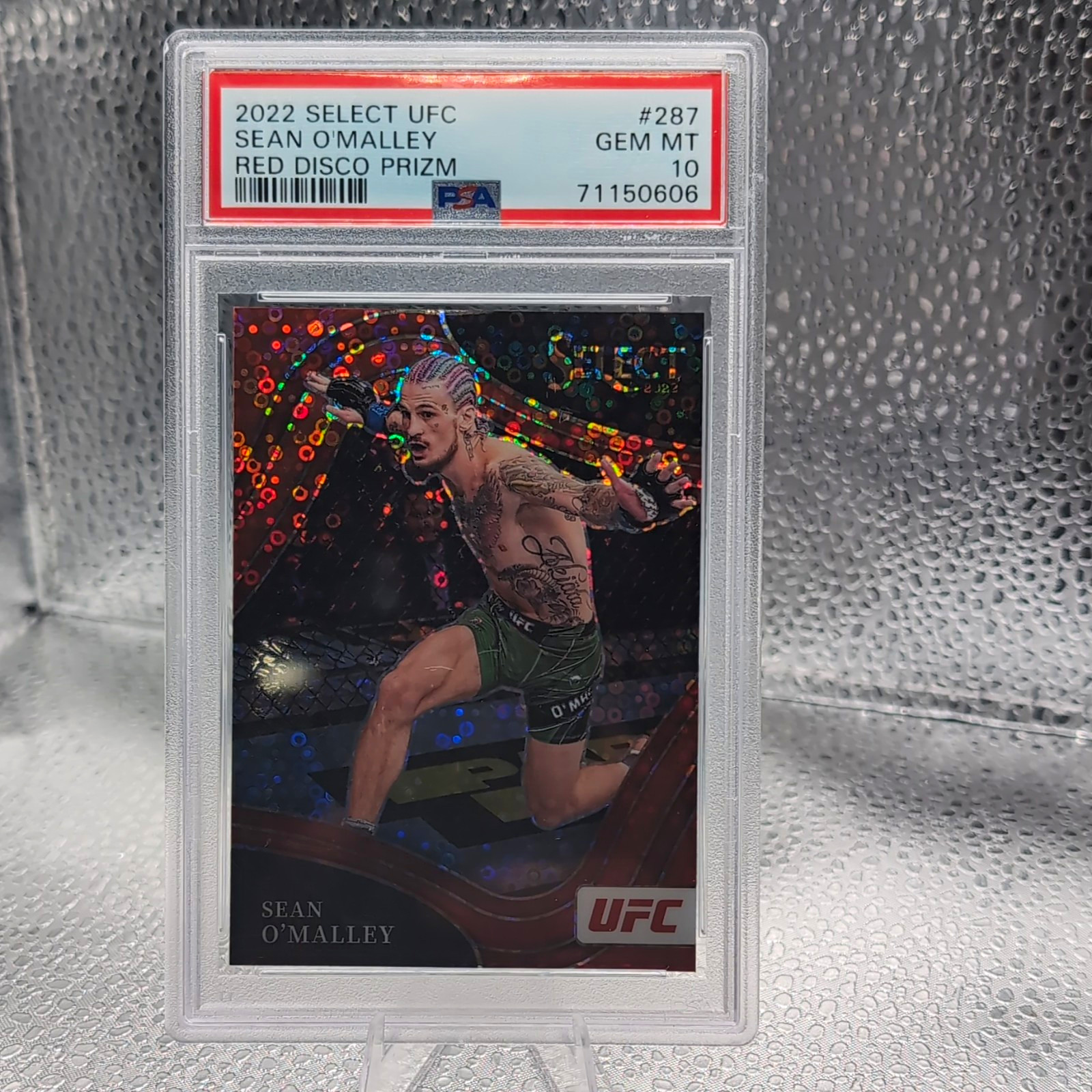 Panini 2022 Select UFC Octagonside Sean O'Malley #287 Red Disco /99 PSA 10