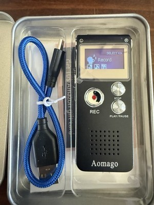 Aomago 8GB Handheld Digital Voice Recorder MP3 Player, Flash Memory