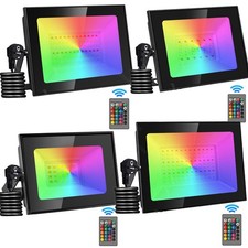 RGB LED Fluter mit Stecker Außen Strahler Fl...