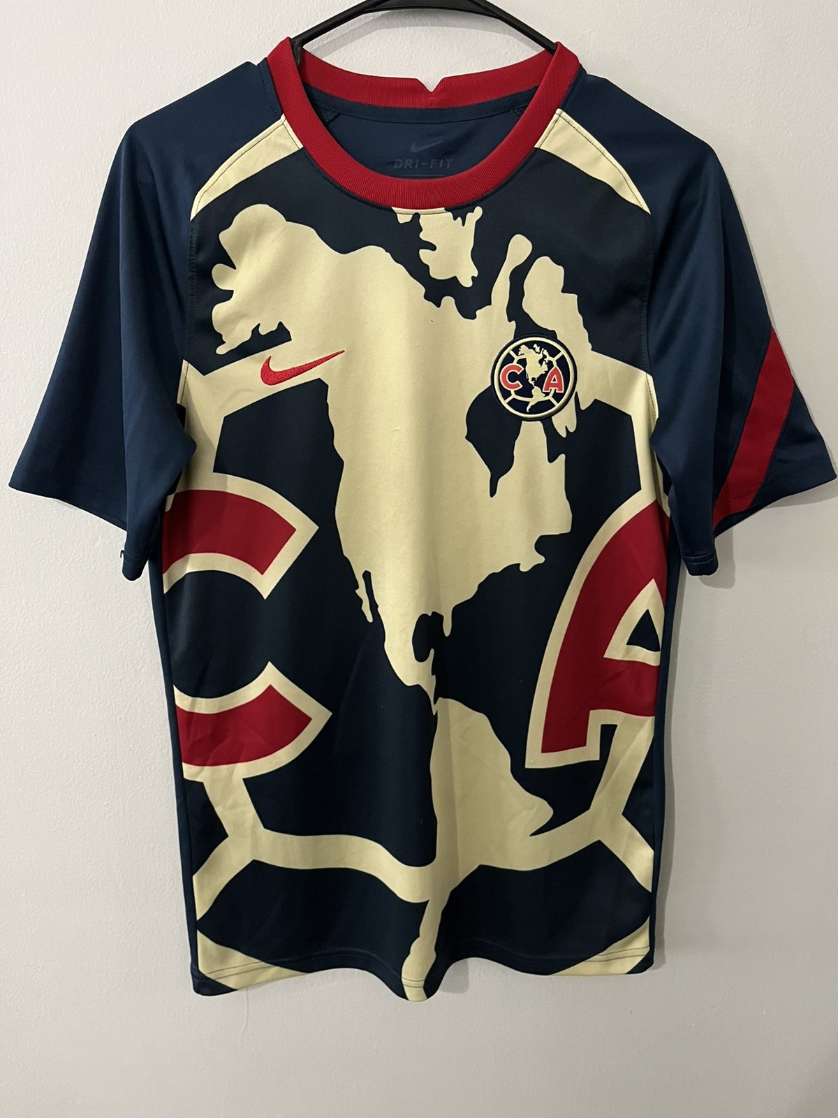 Club America Aguilas Rare Pre Game Nike Jersey Small