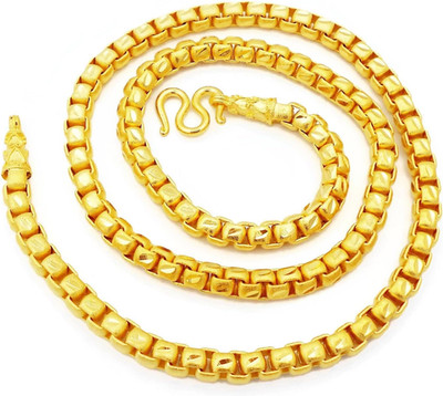 Kette vergoldet schwer Halskette 22K 23K 24K Thai Baht 110 Gramm 26 cm breit